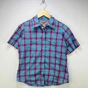 Vintage Wrangler Pearl Snap Plaid Shirt Women’s Small